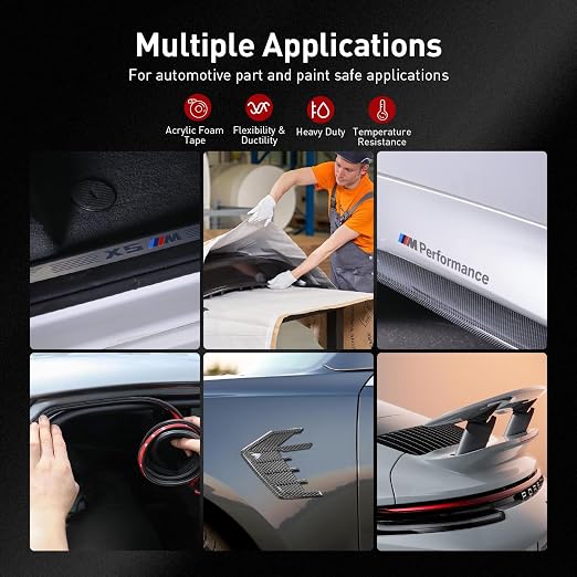 Automotive Acrylic Plus Attachment Tape 0.55" x 18Ft Made of 3M Double Sided - Image 7