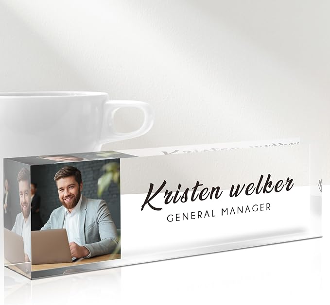 Desk Name Plate Personalized, Custom Name Plates by Gowelly