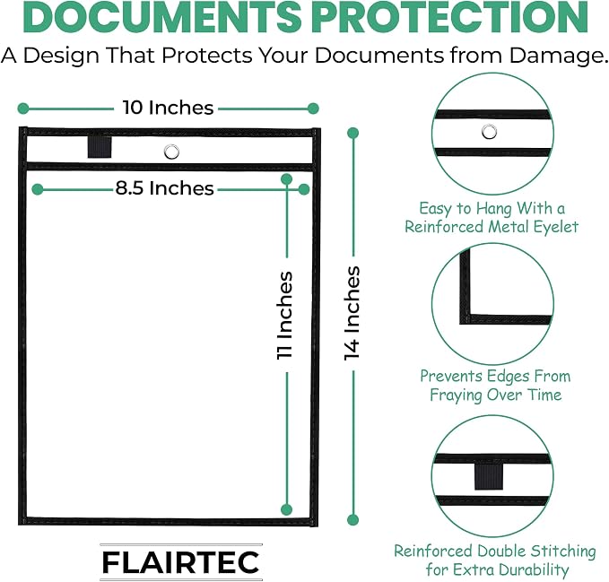 30-Pack Dry Erase Pockets – 10x14 Heavy Duty Sleeves - Image 2