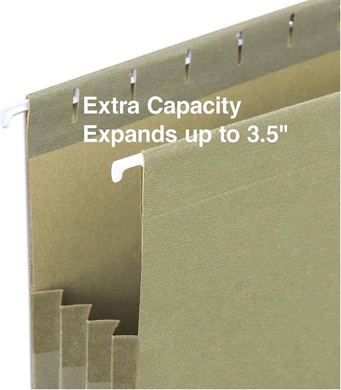Staples Hanging File Pockets, Letter Size, 3.5" Expansion, Straight‑Cut - Image 2