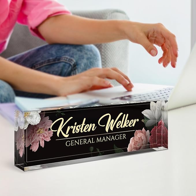 Name Plate for Desk, Desk Name Plate Personalized, Office Decor for Women Men - Image 6