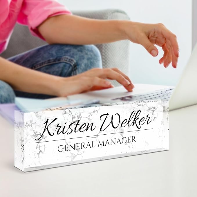 Name Plate for Desk, Desk Name Plate Personalized, Office Decor for Women Men - Image 6