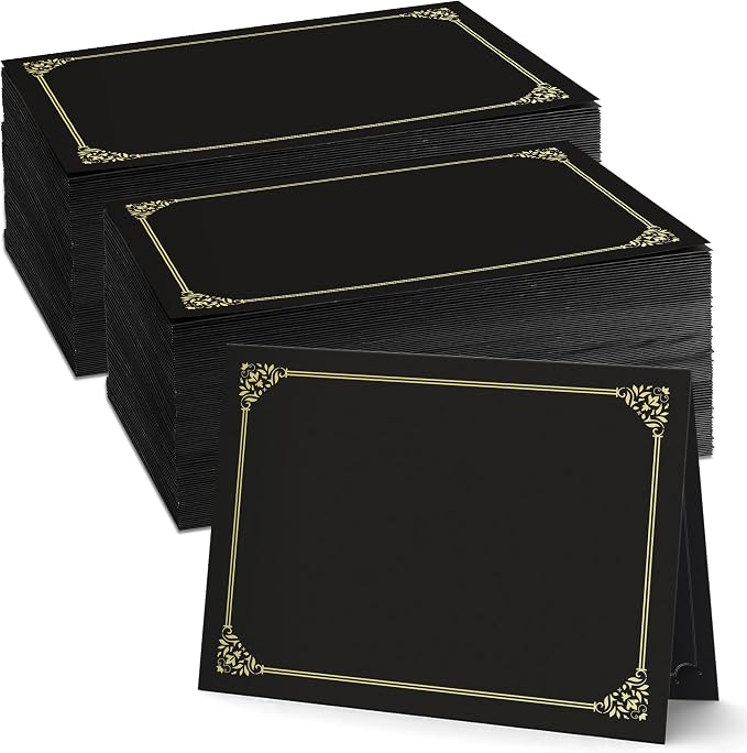 Black Certificate Holders 8.5 x 11, Documents and Diplomas by BELLEKR