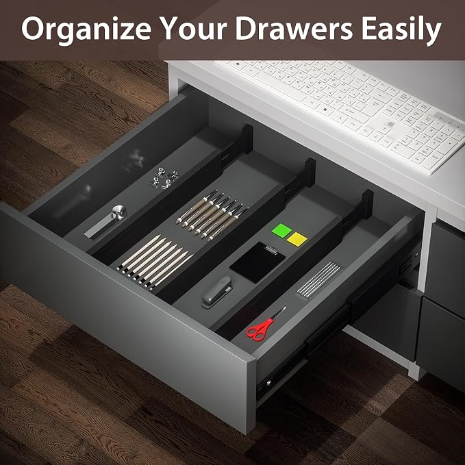 DUCOO 4 PCS Drawer Divider, Expandable Separators - Image 6