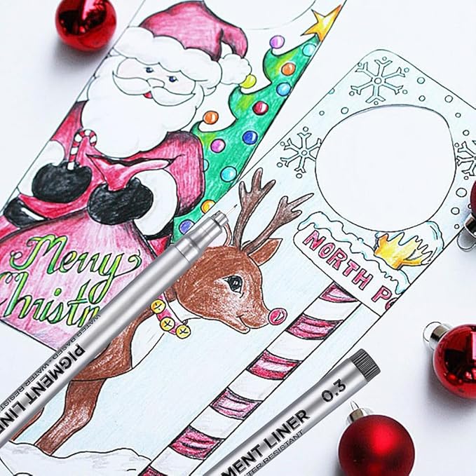 Dyvicl Micro-Pen Fineliner Pens, Black Pigment Liner Multiliner Archival Ink Micro Fine Point Pens for Drawing, Sketching, Journaling, Doodling, 9 Pack-DeskLoop Office