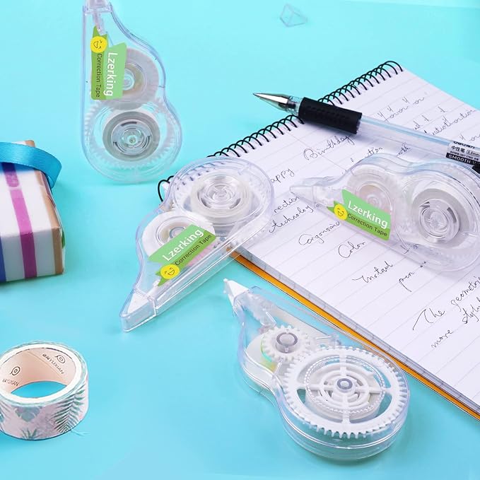 Lzerking Correct Correction Tape, Transparent Dispenser Shows How Much Tape is - Image 7