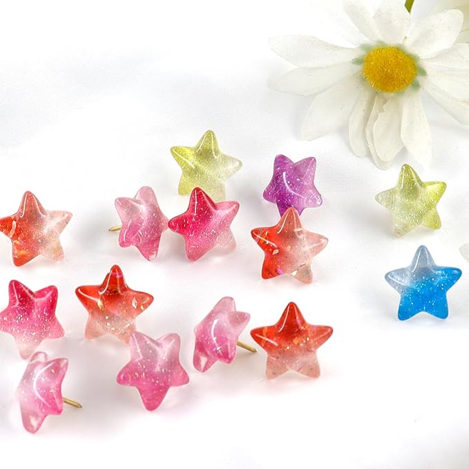 40 Pcs Gradient Star Push Pins - Image 7