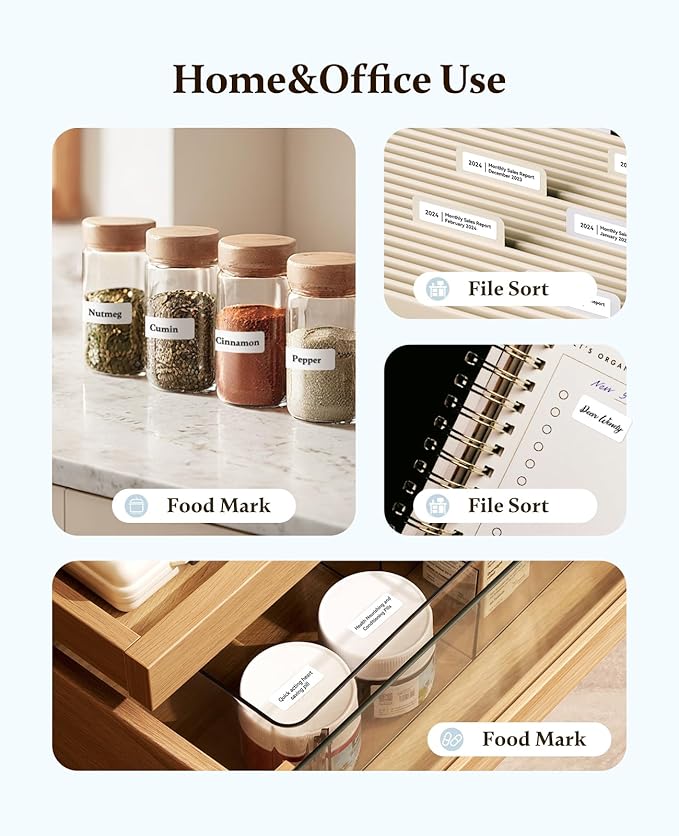 NIIMBOT Label Maker Bluetooth Mini Label Printer D11 2024 Version, Portable Label Maker with Tape Thermal Sticker Small Labeler, 300 DPI High Clearity Rechargeable, Blue-DeskLoop Office