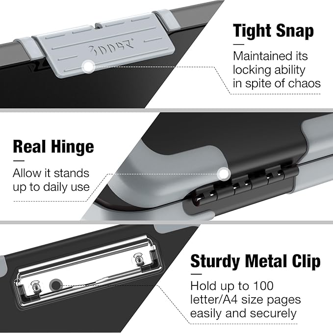 Sooez Toughest Clipboard with Storage, Internal Pen Pouch Included, Letter/ A4 - Image 3