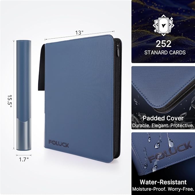 Foluck 9 Pocket Top Loader Binder, Holds 252 Toploaders, Side-Loading Trading - Image 2
