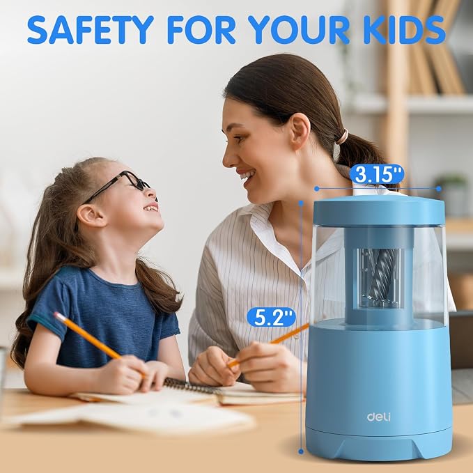 Deli Electric Pencil Sharpener, Automatic Pencil Sharpeners - Image 7