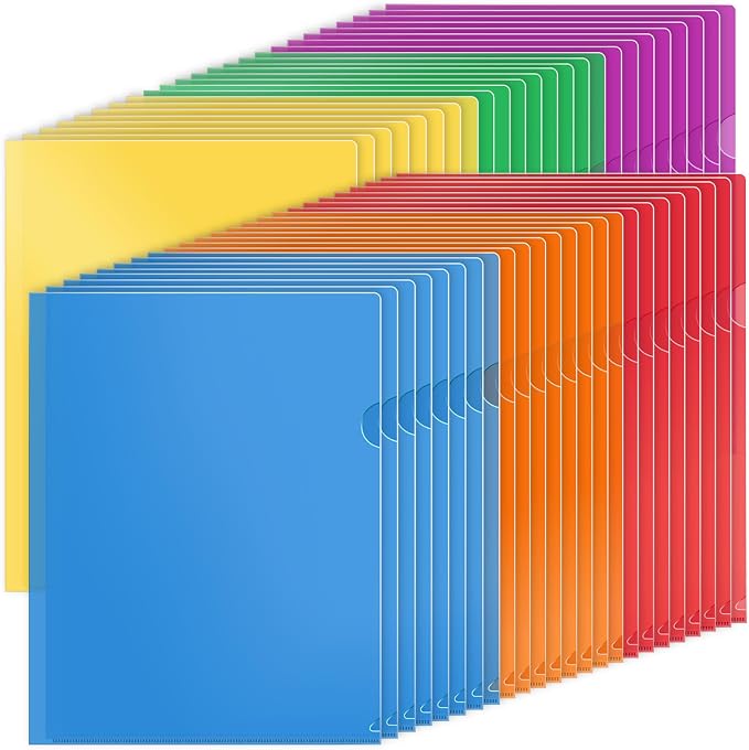 KTRIO Clear Plastic Folders Project Pockets by KTRIO
