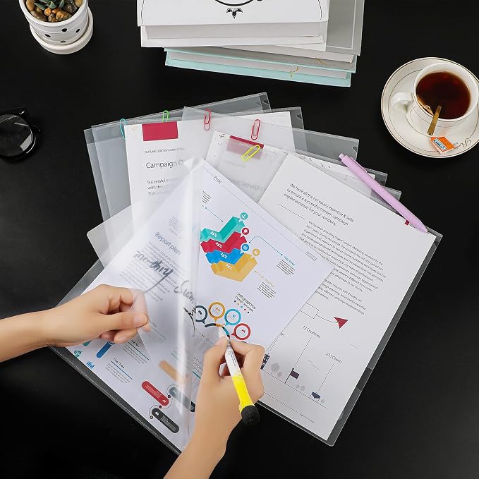 KTRIO Clear Document Folders Project Pockets - Image 9
