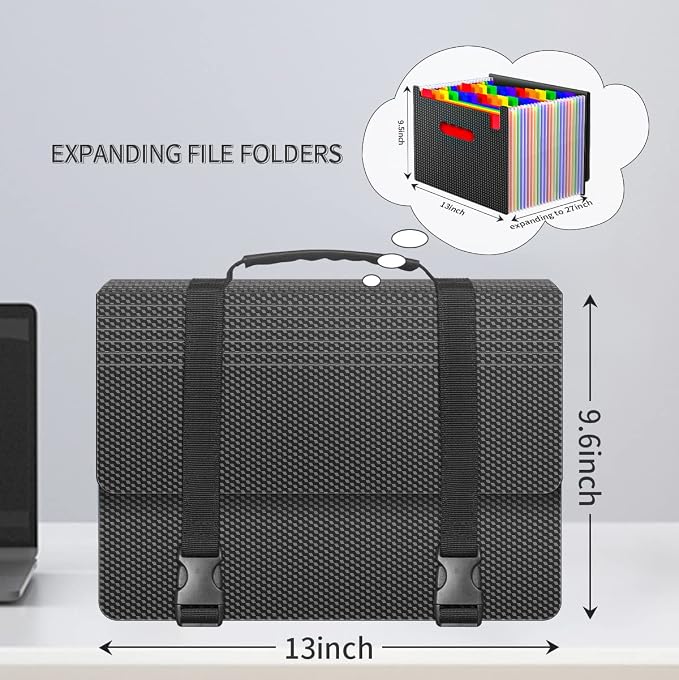 Expanding File Folders, 25 Pockets Accordion File Organizer, Expandable Filing - Image 4