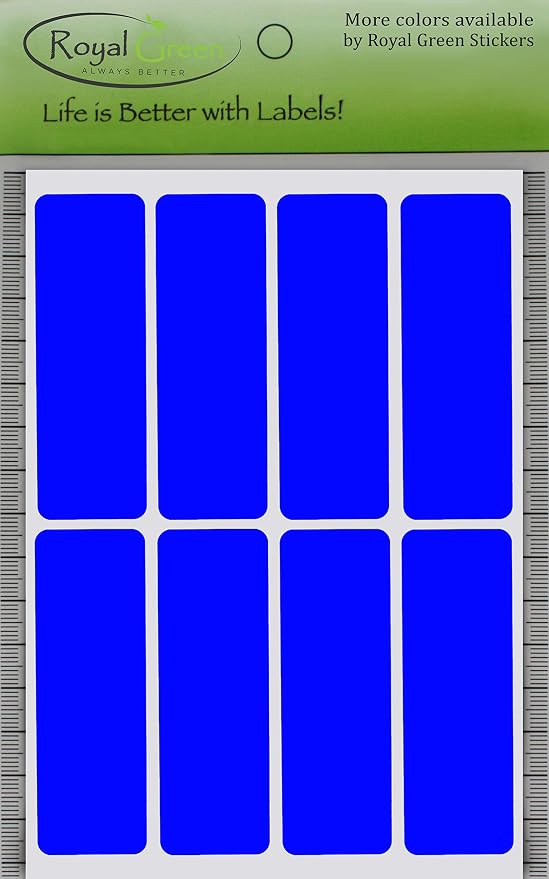 Royal Green Rectangular Stickers Color Coded Write on Labels - Image 5