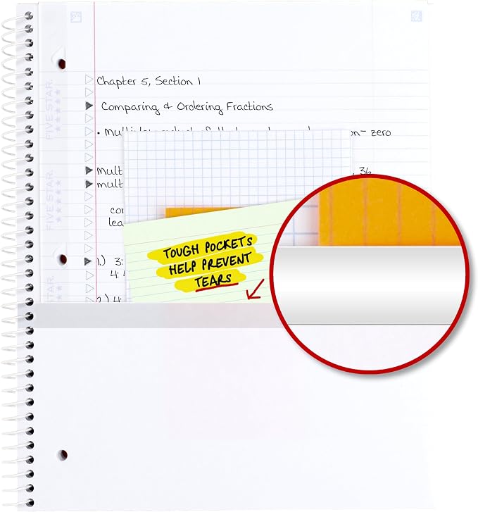 Five Star Spiral Notebook + Study App, 1 Subject, College Ruled, 8-1/2" x 11" - Image 5