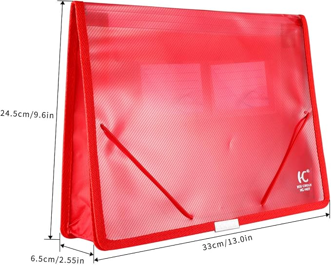 Eco-Friendly Plastic File Folders, Expanding Poly File Wallet, Transparent - Image 2