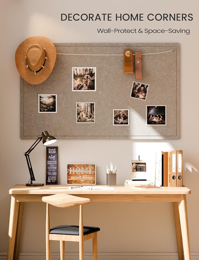 Fluxynara Large Bulletin Board, Foldable Felt Pin Board - Image 4
