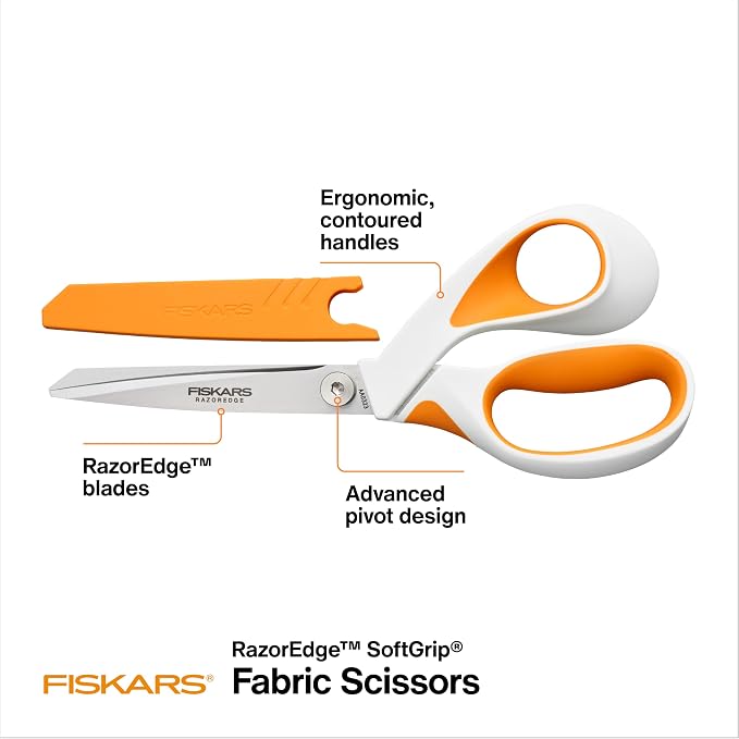Fiskars RazorEdge Fabric Scissors, Heavy Duty Fabric Shears, Ultra-Sharp - Image 2