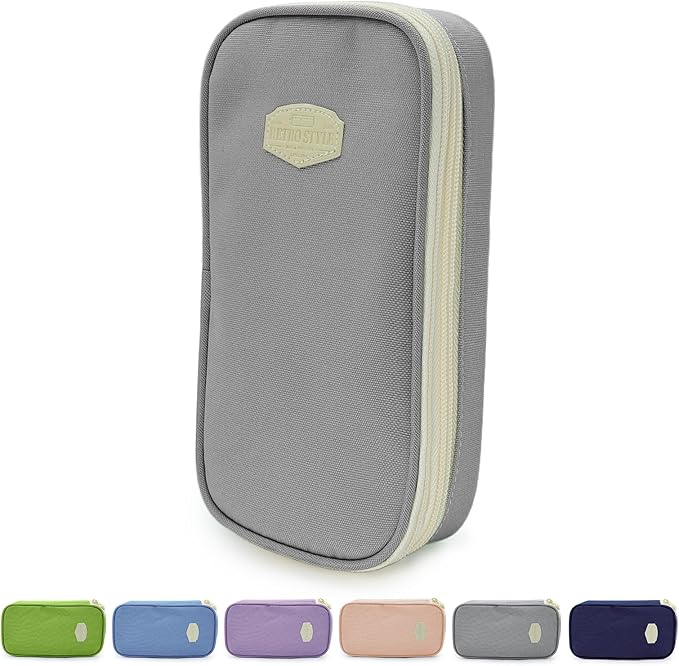 Large Capacity Pencil Case - Durable Zipper Aesthetic Pen Pouch, Big Storage Organizer for School, Office & Travel - Waterproof & Multi-Use (Gray)-DeskLoop Office