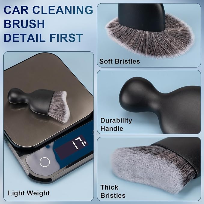 Amrules 2 PCS Car Interior Detailing Brush, Auto Car Dusting Brushes, Soft - Image 6