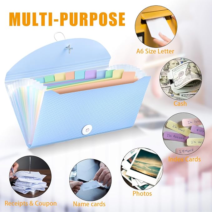 Nicecho Receipt Coupon Organizer, 13 Pockets Small Accordion File Organizer - Image 4