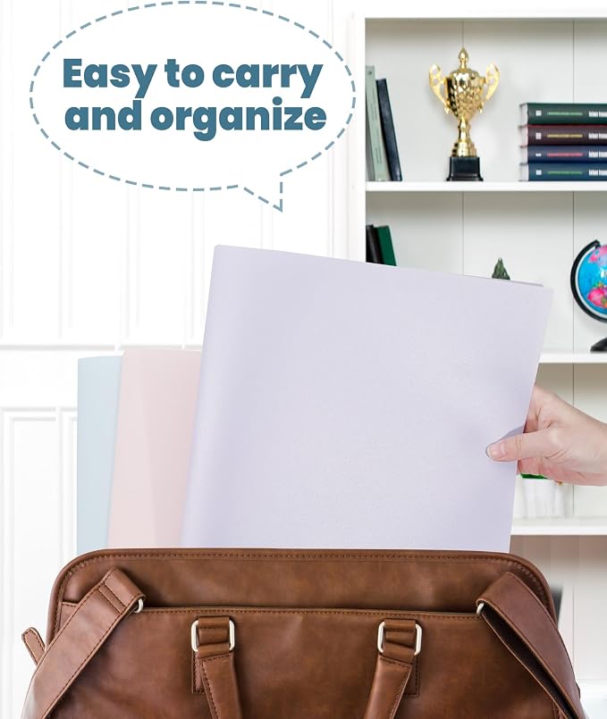SUNEE 2 Pocket Folders Heavy-Duty Plastic Folders - Image 7