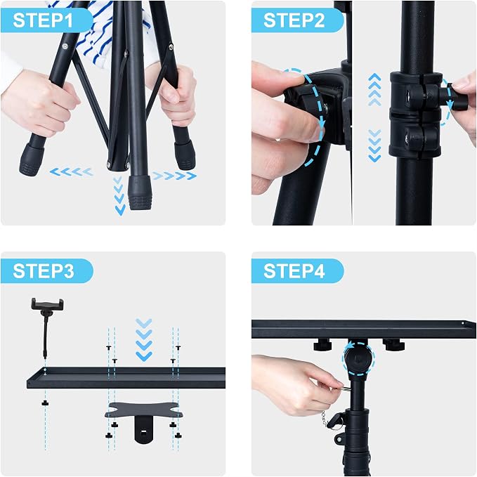 Projector Stand Tripod Adjustable, Laptop Height from 23.5 to 63.5 inches - Image 7