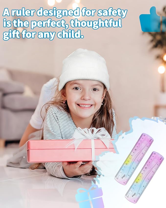 2 Pack Flexible Ruler Set, 6 Inch Bendable Rulers - Image 7