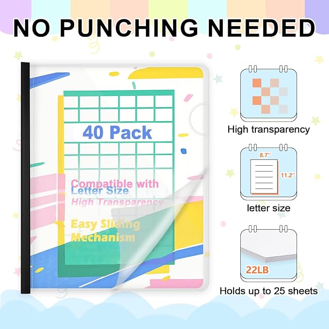 TOTiyea 40 Pack Clear Report Covers - Image 4