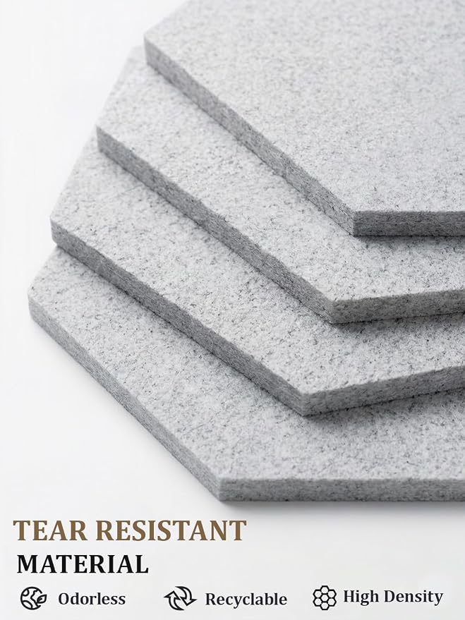 8 Pack Hexagon Felt Bulletin Board Tiles - Image 4