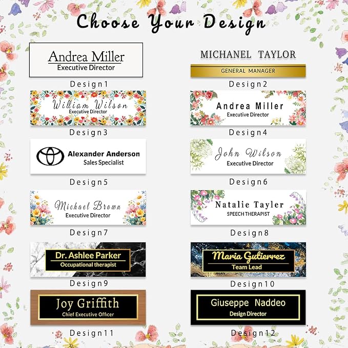 Name Plate for Desk, Office Table Plate Personalized, 8 inch x 2.5 inch Acrylic - Image 6