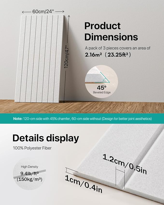 Soundsbay Large Cork Board, 71" x 47" Bulletin Board, 3 Pack Felt Wall Tiles Self-Adhesive, Pin Board for Walls Office Home Classroom Decor-DeskLoop Office