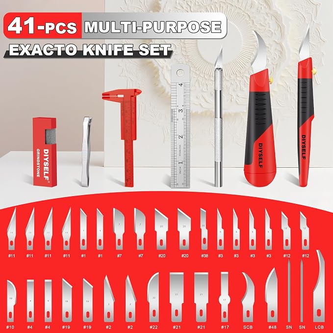 DIYSELF 41PCS Exacto Knife Set, Exacto Knife - Image 7