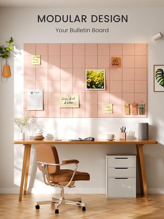 Bumusty Large Cork Board Alternative-47 x35 Felt Bulletin Board Tiles, - Image 6