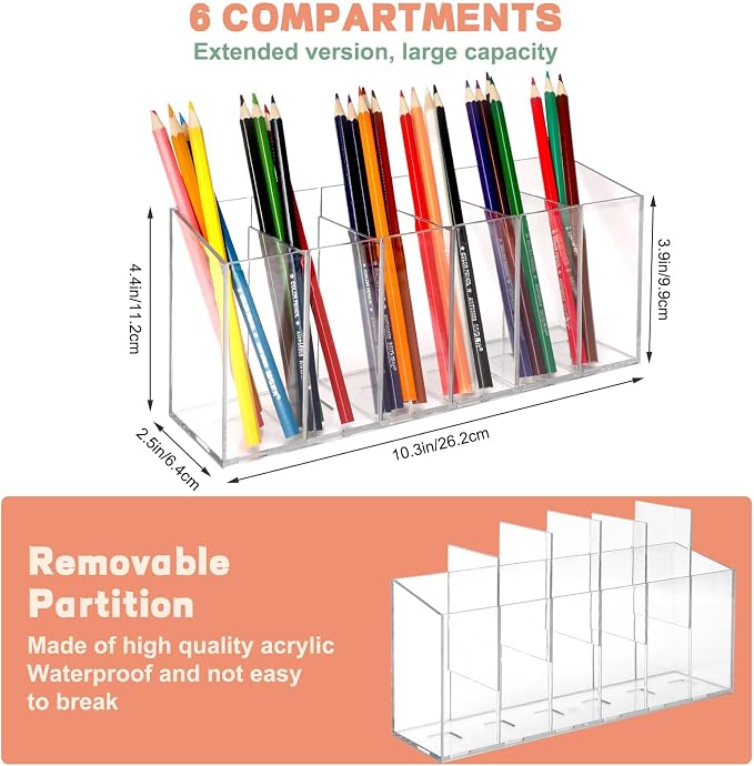 DECYOOL 1Pcs Acrylic Pen Holders - Image 2