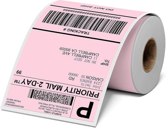 4x6 Thermal Labels, Shipping Address Label | Pink Labels Compatible by OmezizyLabelPrinter