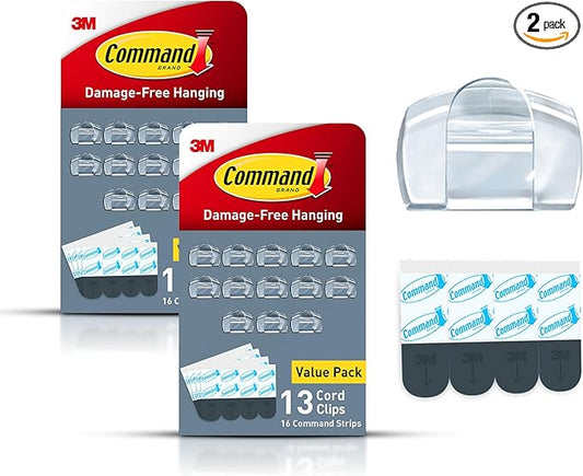 Command Round Cord Clips, Damage Free Hanging Cable, by Unknown