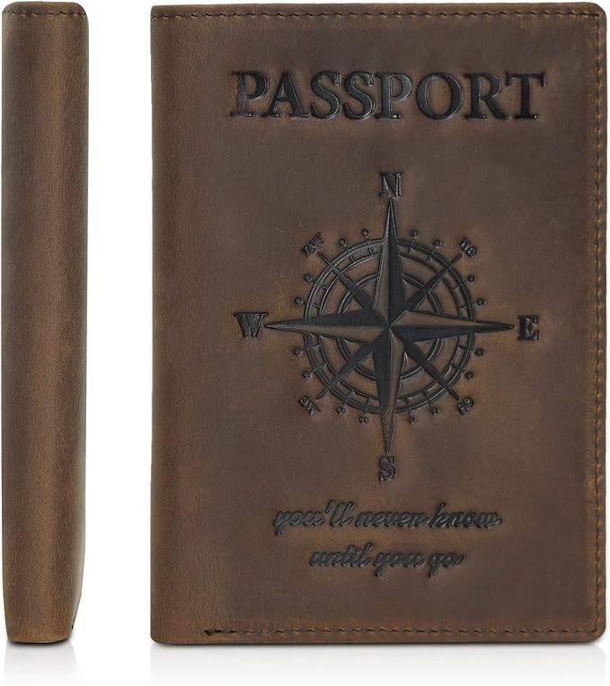 Polare Luxury RFID Blocking Leather Passport Holder Travel Wallet by polareoriginal