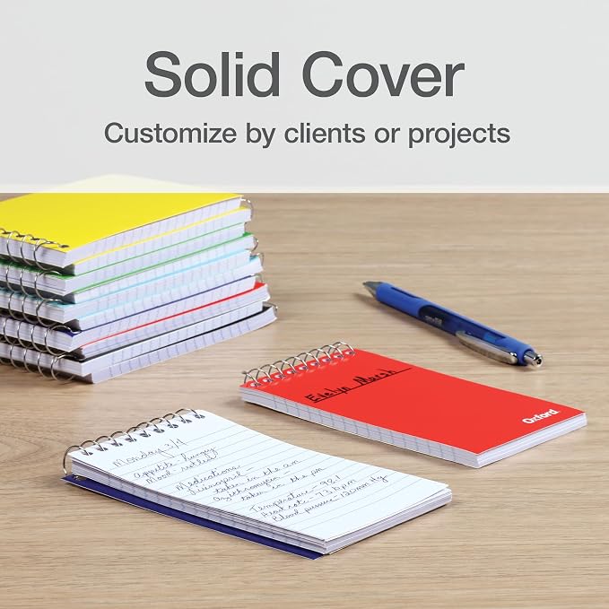 Oxford Spiral Memo Pads, Top Wire Bound, 3 x 5 Inch Pocket Notepad, College - Image 5