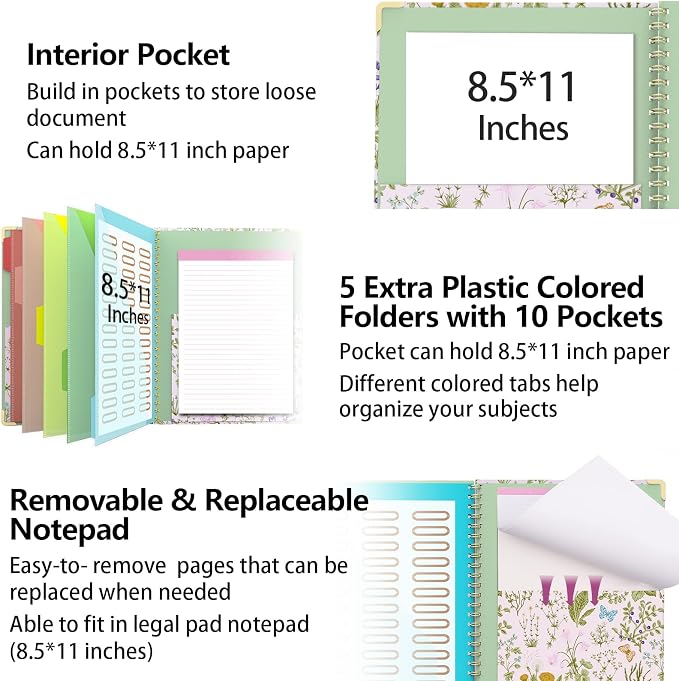 Clipboard Folder with Notepad Refillable Lined - Image 4