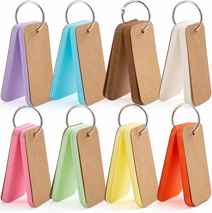 Primbeeks 8 Pack Multicolor Index Cards by Primbeeks
