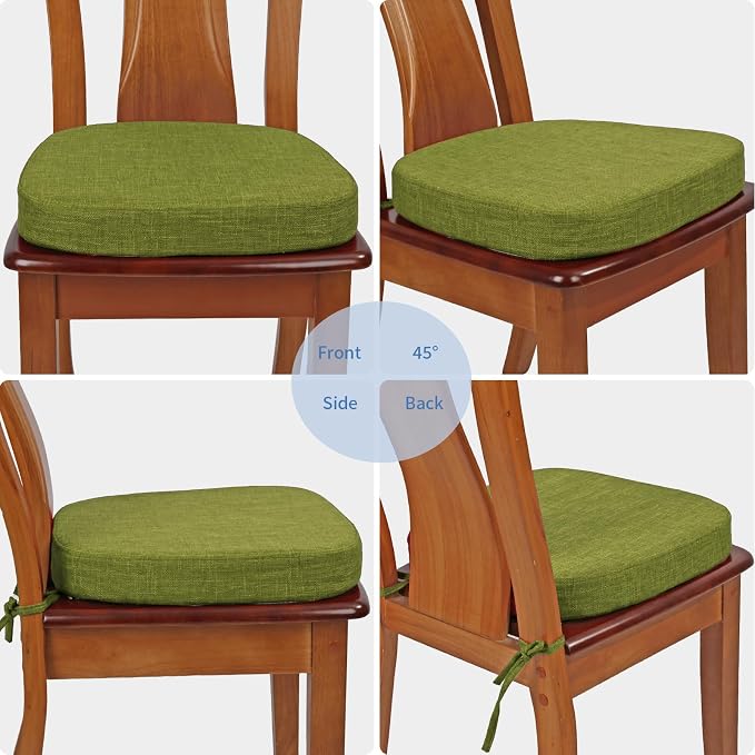 BUYUE Thickened 2.5" Dining Chair Cushions Set of 4, U-Shape High Density Foam - Image 4