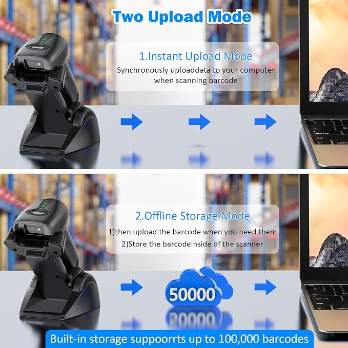 Symcode QR Industrial Bluetooth Barcode Scanner - Image 6