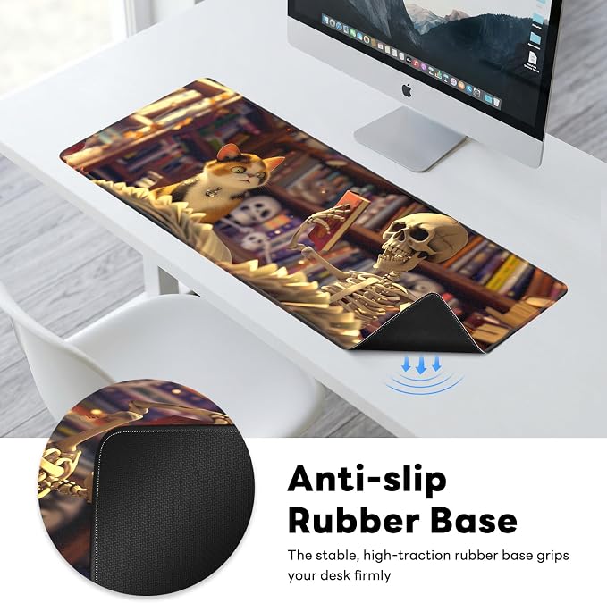Desk Mat, Big Desk Pad, 31.5x11.8 Inches Extended Big Gaming Mouse Pad - Image 6
