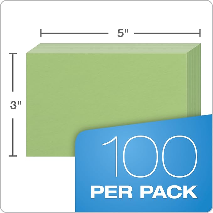 Oxford Blank Color Index Cards, 100 Per Pack - Image 3