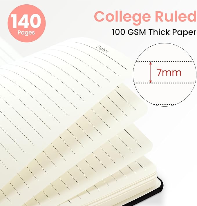 ZOTIA Lined Spiral Journal for Women, A5 Pretty Hardcover Notebook for Work - Image 2
