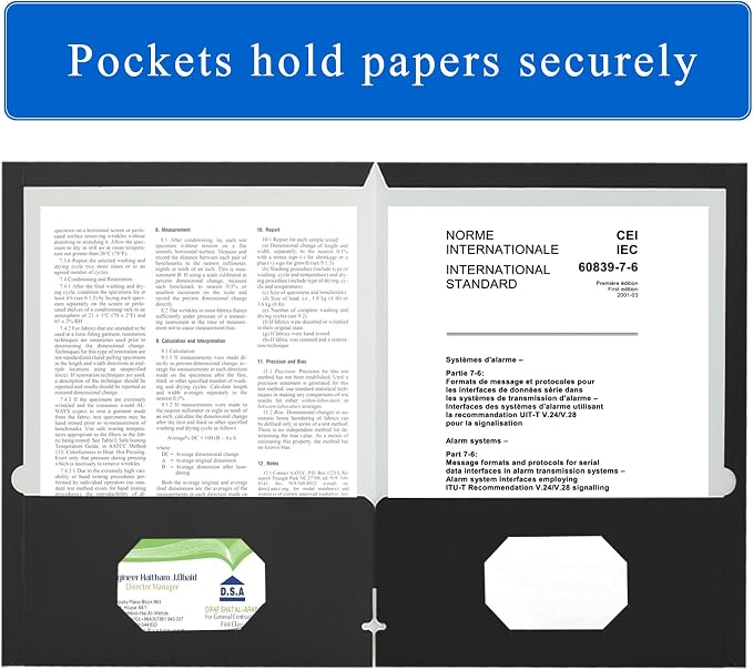 Zzrywuty File folders with Pockets, 100 Pack Paper Folders with Card Slot - Image 5