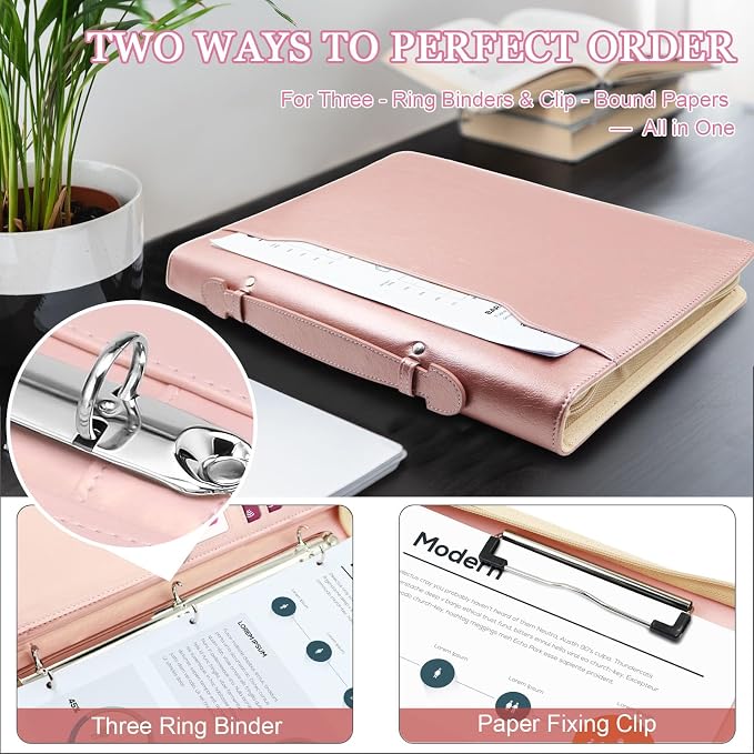 Faux Leather Portfolio Binder - Image 6