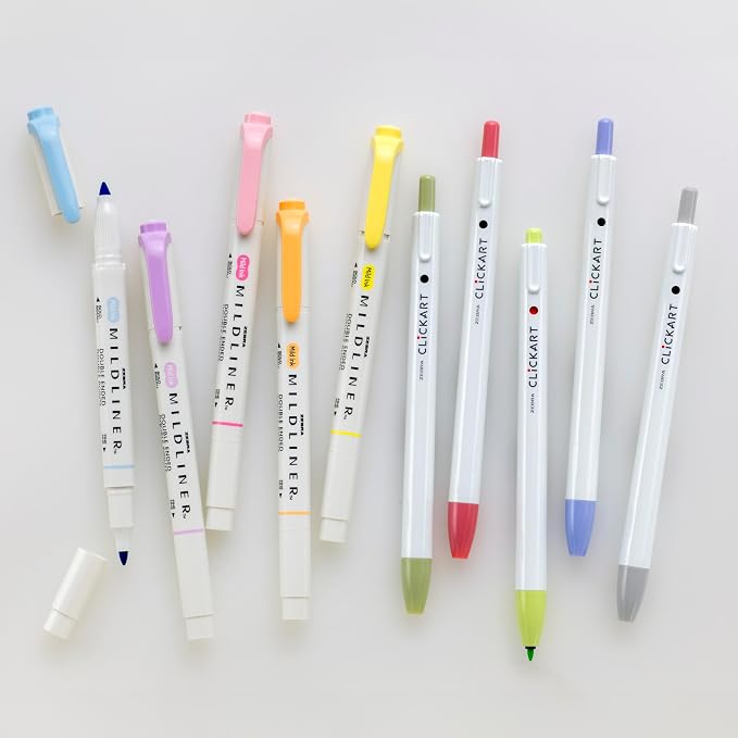 Zebra Pen - Creative 10-Pack Journaling Set - No Bleed MILDLINER Highlighters & - Image 4